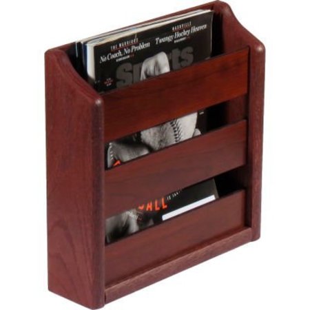 WOODEN MALLET Wooden Mallet„¢ Wall Mount or Countertop Magazine Rack 11"W Mahogany MRS1MH